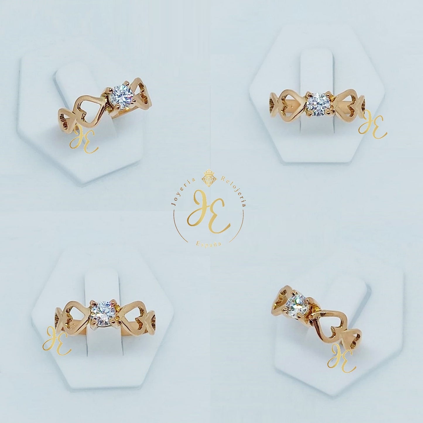 Anillo De Compromiso Modelo "Heart" AC_06